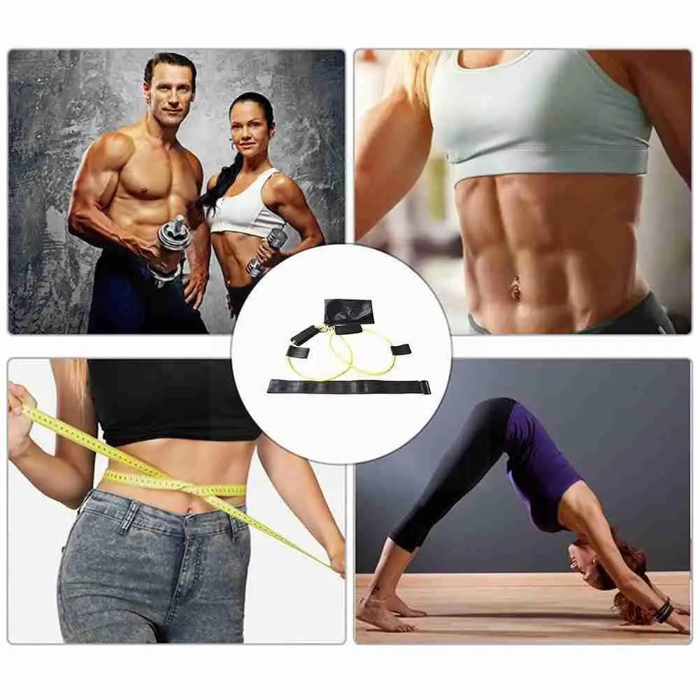 

Yoga Waist Belt Pull Rope Butt Band Pedal Exerciser Tool Weight Resistance Fitness For Home Workout Bands Lose Training U2J8