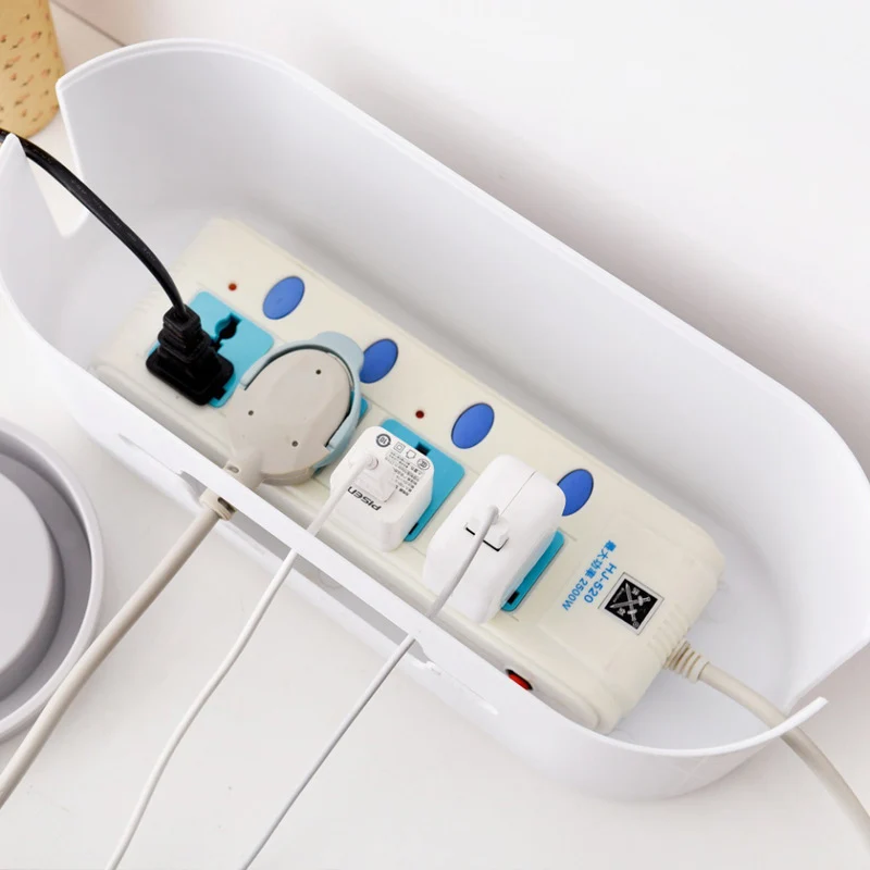 

Multi-Functional Cable Socket Box Line Storage Box USB Extension Cord Storage Clean and Neat Power Strip Box DNJ998