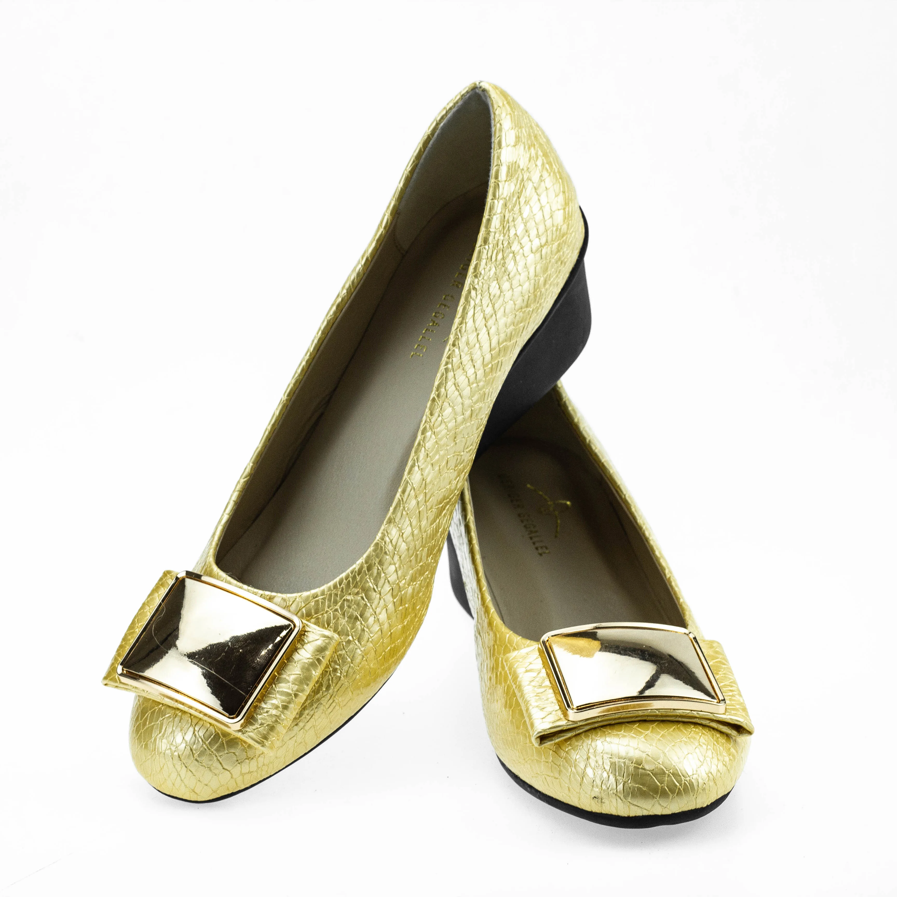 Solid Black Classic Loafers Slip on Ballet Shoes 9087-2 Plus Size 41 42 43 Women Leather Wedge Heel Shoes Office Ballet Shoe New