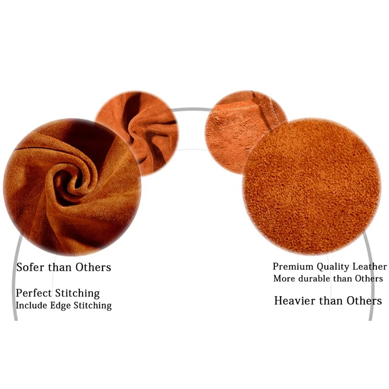 Кожаный сварочный фартук жаропрочный и огнестойкий рабочий кузница 6 карманов