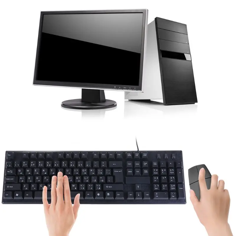 2021 новая Арабская/английская Бесшумная клавиатура водонепроницаемая Офисная