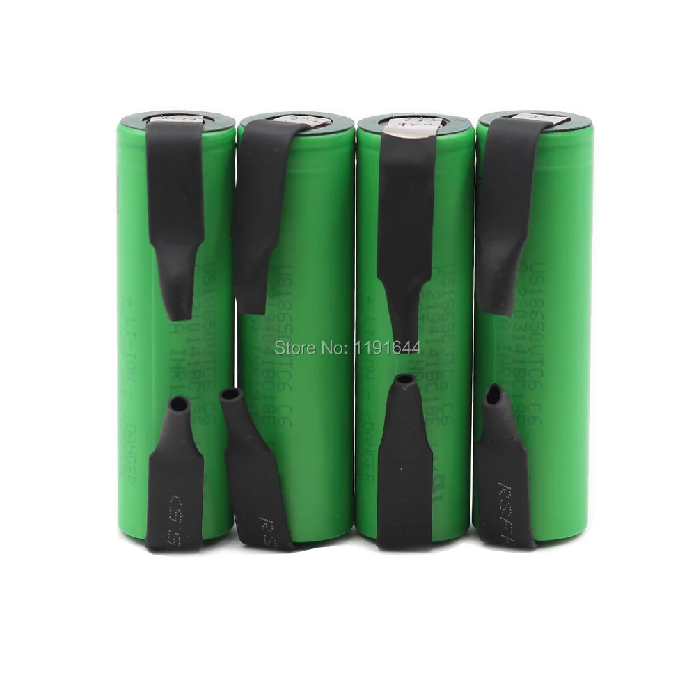 5 шт./лот с никелевой контактной пластиной 3,6 V US18650 VTC6 3000mAh 30A разрядный аккумулятор