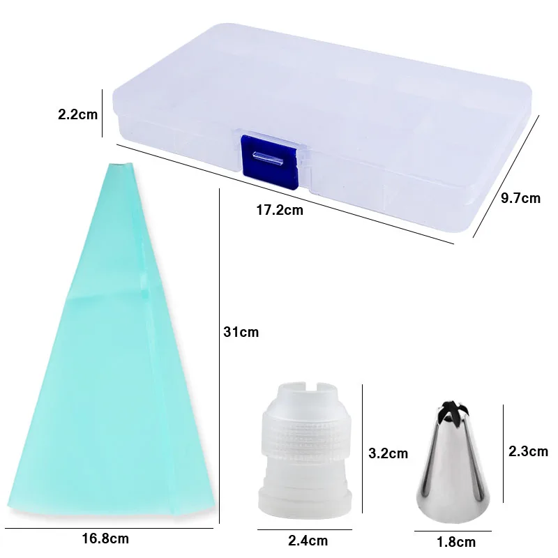 

26 Pcs Cake Decorating Tools With Box Pastry Bag Supplies Cupcake for Cake Baking Confectionery Sleeve Stainless Steel Case