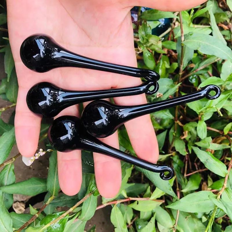 4 шт. Гладкие Черные Хрустальные шарики 80 х25 мм | Лампы и освещение