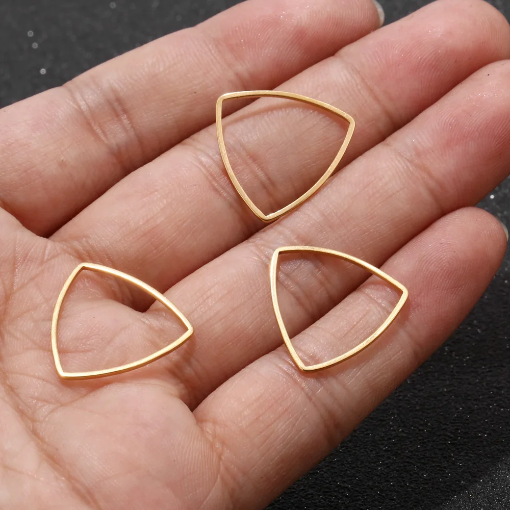 

100cs/lot 20mm Stainless Steel Gold Triangle Rings Circles Links for Craft DIY Pendant Connectors Necklace Earring Making