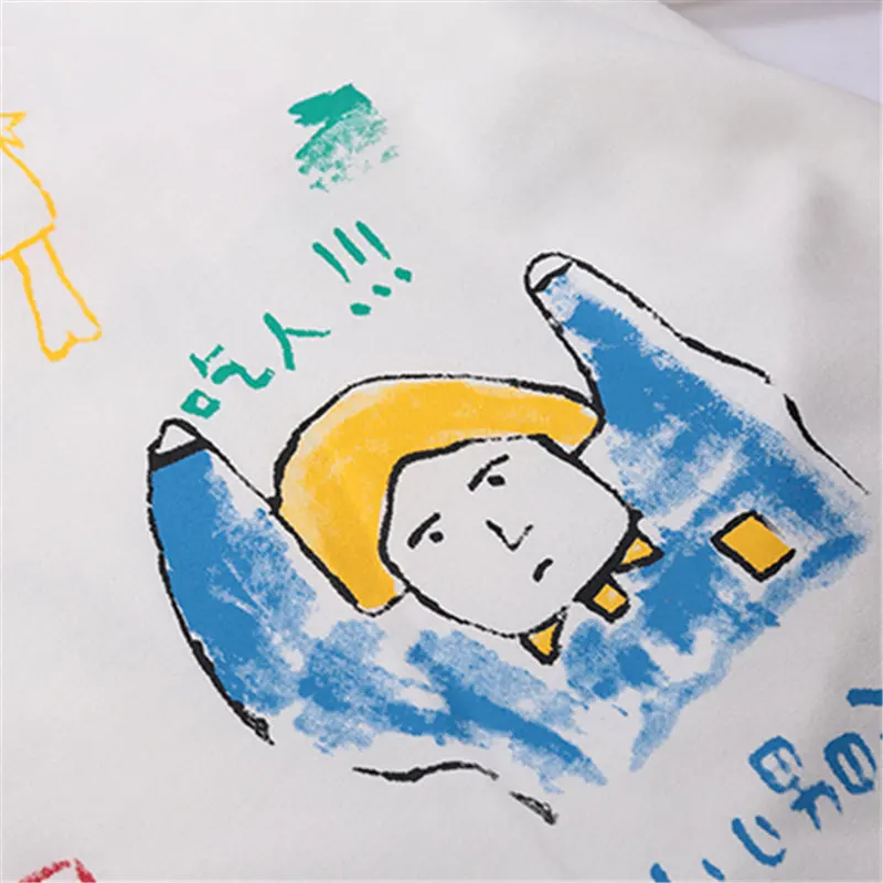 Женский свитшот с длинным рукавом и принтом граффити | Женская одежда