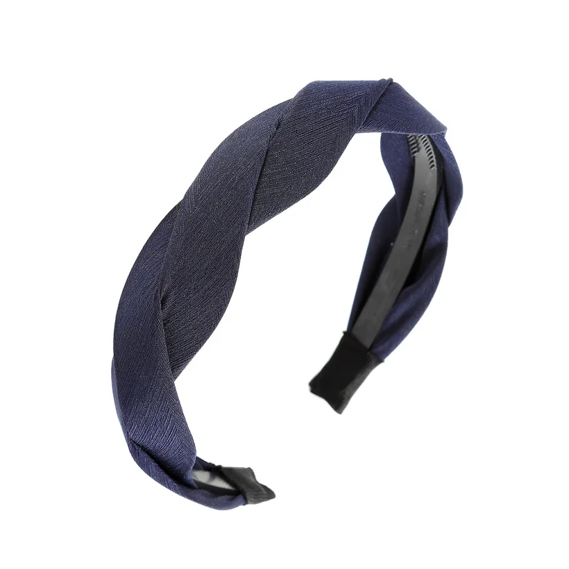satin 3 LEVAO Serpentine Winding Cross Headband Vintage Hairbands Bezel Turban Women Girls Hair Accessories Hair Hoop Headwear Fashion - Цвет: satin 3