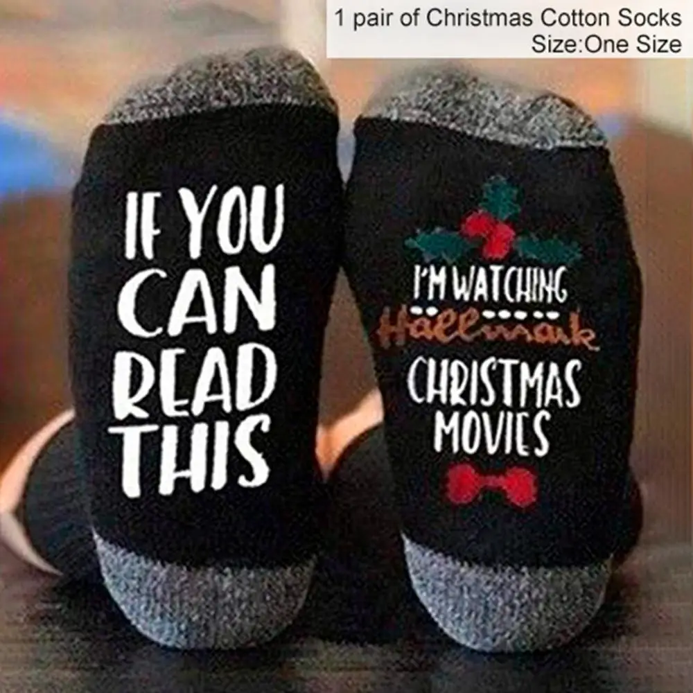 1 Pair Socks HUIRAN рождественские носки украшения Рождественские украшения для дома Navidad подарок на год Рождественские товары - Цвет: 1 Pair Socks