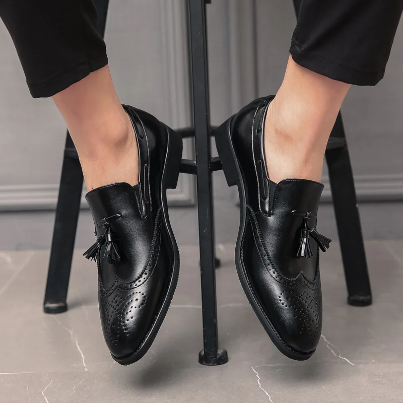 

Men Dress Shoes Spring Fashion Business Wedding Footwear Man Comfy Leather Design Formal Shoes Men Europe Style Men Shoes