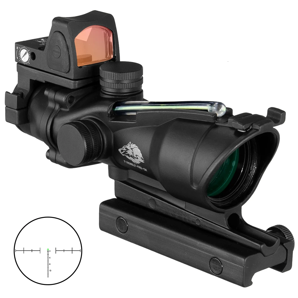 Тактический Оптический прицел Fire Wolf Acog 4x32 оптический из искусственного волокна с