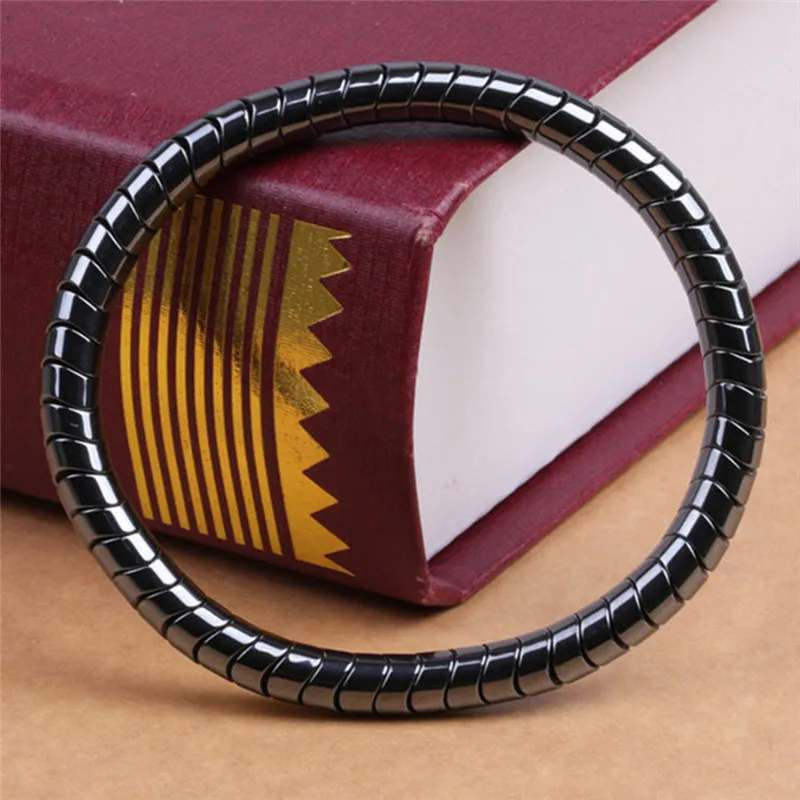 Health Fashion Jewelry Bio Elements Energy Germanium Bracelets Bangles Black BoneBeads Magnetic Therapy Bracelet | Украшения и