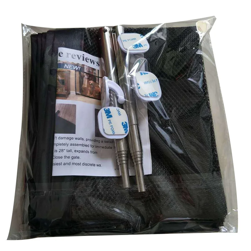 

Pet Dog Fences Pet Isolated Network Stairs Gate Folding Magic Mesh Playpen For Dog Baby Safety Fence Dog Cage Pet Accessories