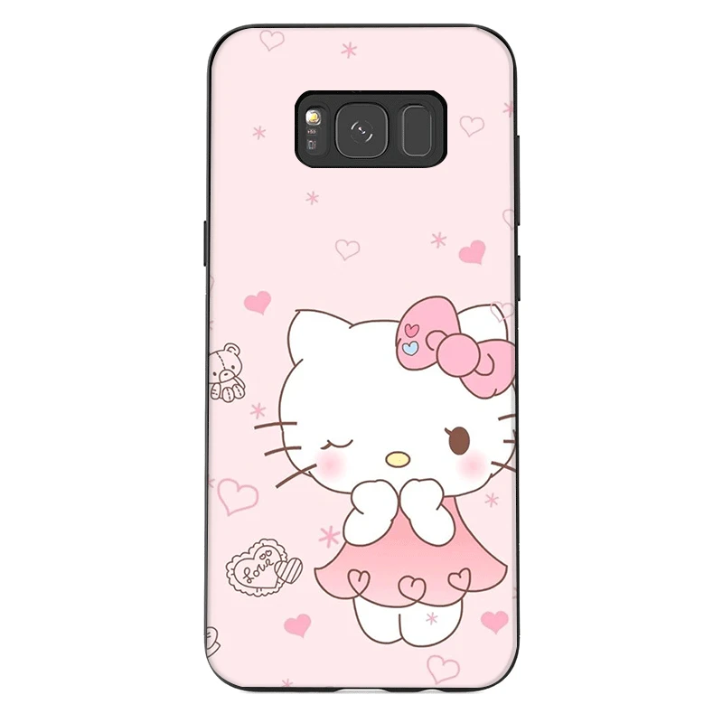 Чехол для телефона для samsung J6 A70 A60 A50 A40 A20 A30 A10 A7 A6 A5 A3 A8 A9 крышка озорной рисунок «Hello Kitty» - Цвет: B11