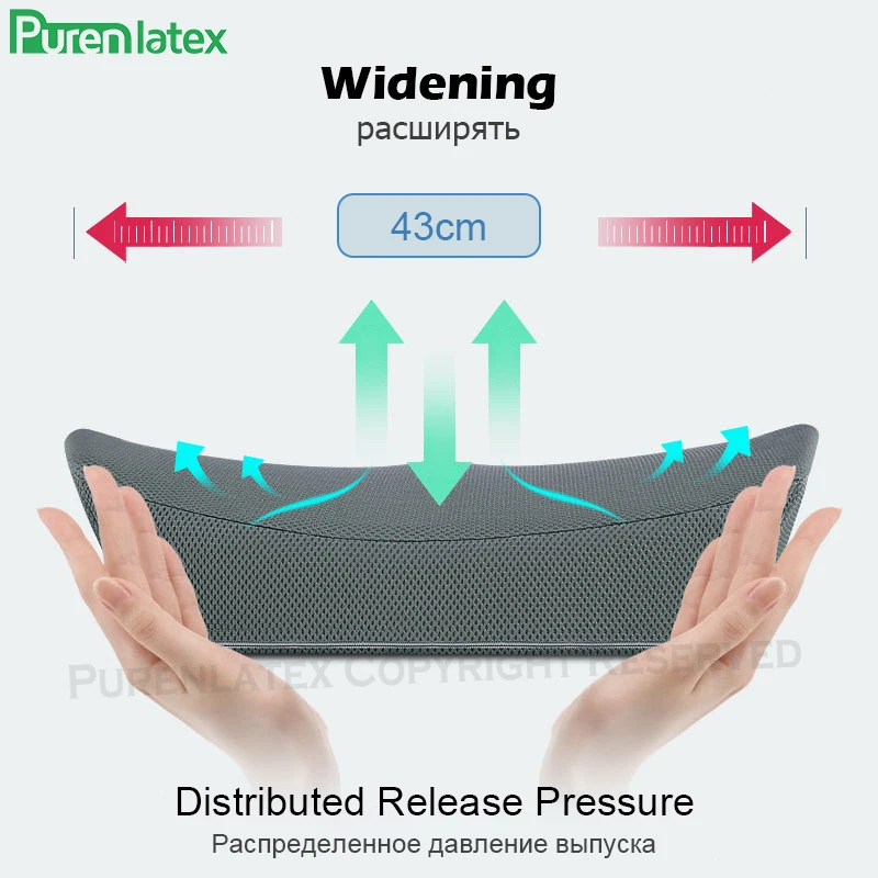 PurenLatex Space Memory Foam Cushion Back Support Orthopedic Coccyx Pain Pad Office Car Chair Wheelchair Mats Release Pressure | Дом и сад