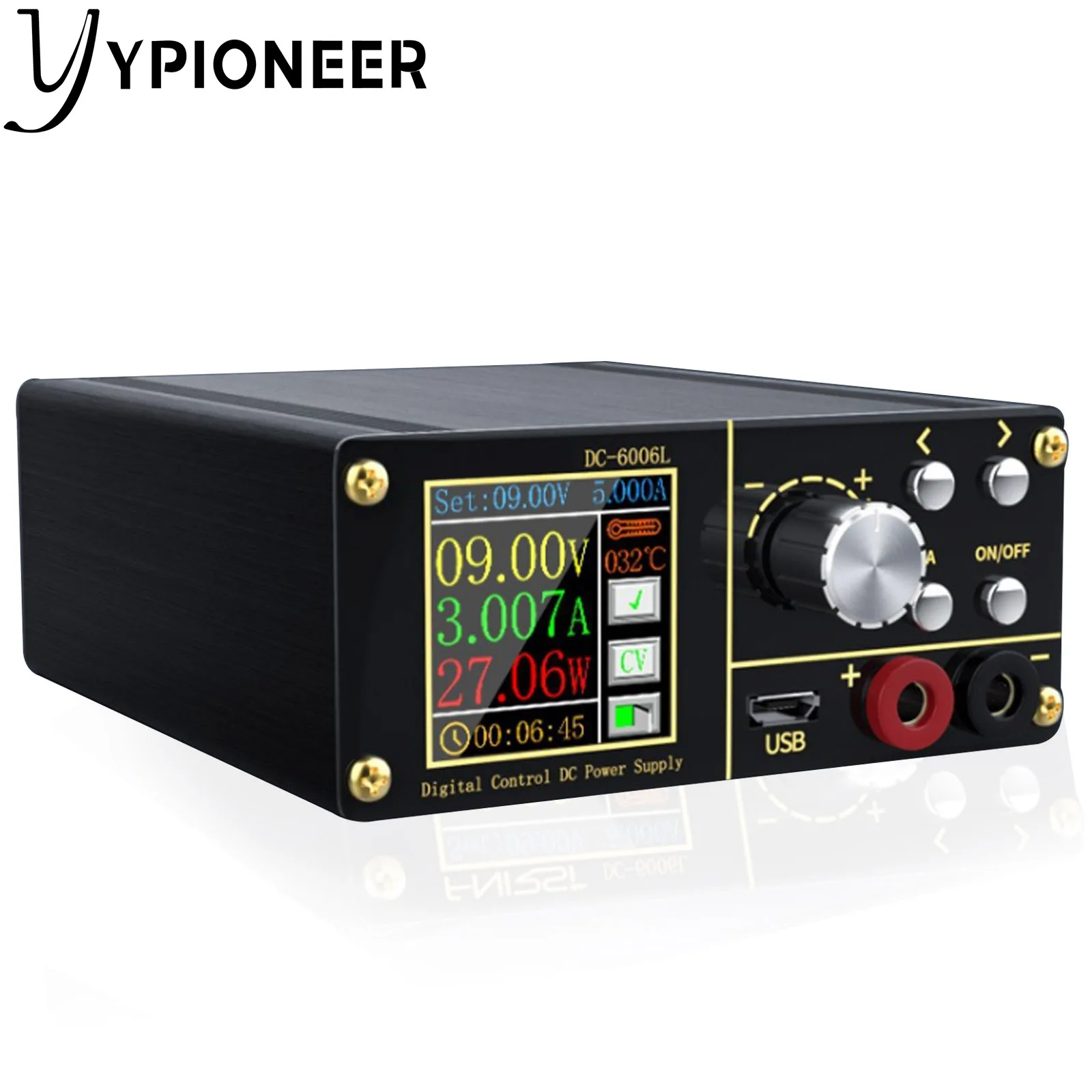 

YPioneer DC-6006L CNC DC Adjustable Mini Power Supply Programmable Constant Current Voltage 1.44inch TFT Color Display 80W60V6A