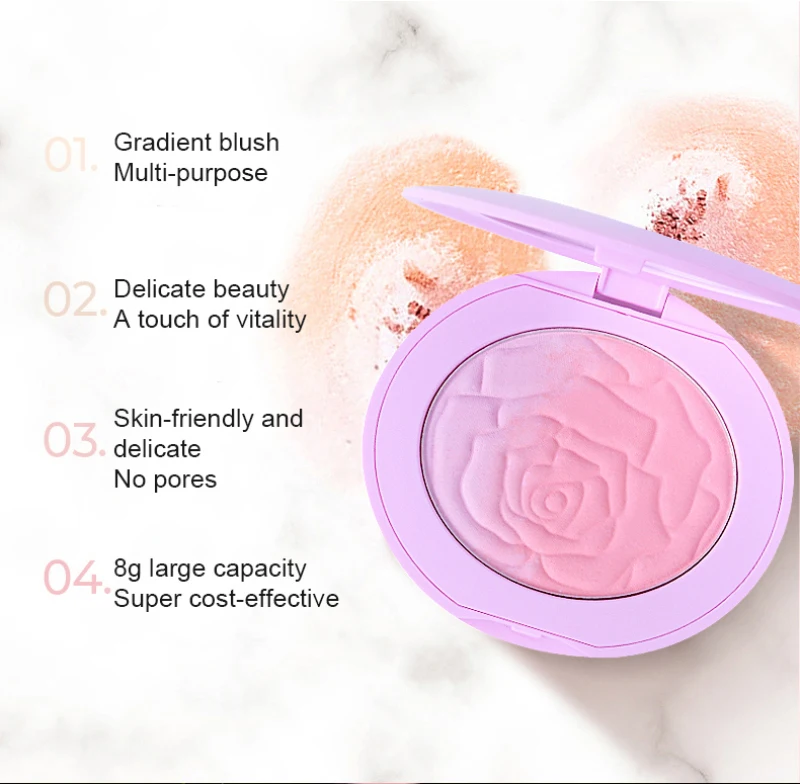 

Градиентные Румяна гладкие и легко Окрашиваемые водостойкие и устойчивые к поту Пудровые нежные румяна макияж для лица Нежный шелковистый ...