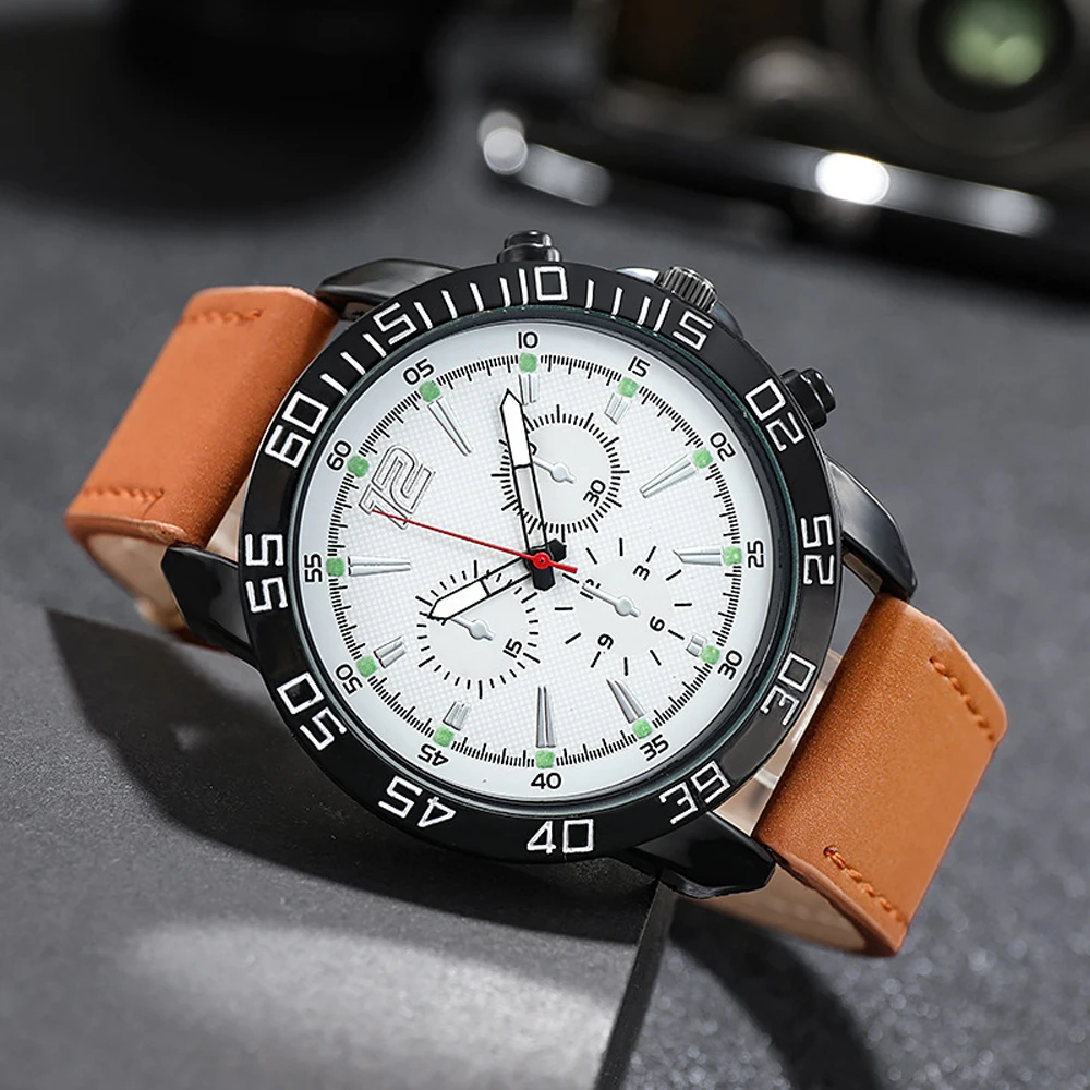 

Couple Unisex Bracelet Leather Band Analog Women Men's Watches Round WristWatches Business 's Male Female Quartz Reloj Hour