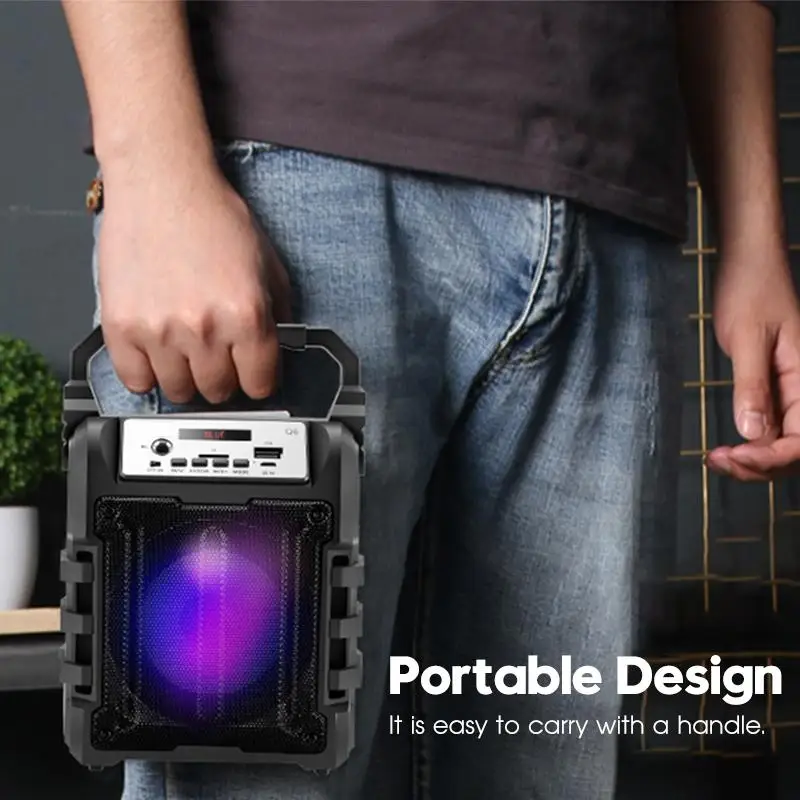 3D Беспроводная bluetooth колонка Портативная звуковая коробка бас стерео сабвуфер