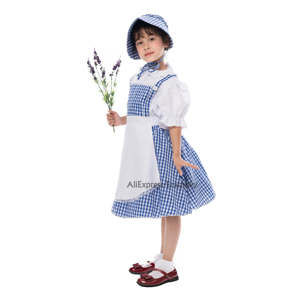 Косплей по мотивам фильма ластика волшебник костюм Дороти платье для девочек