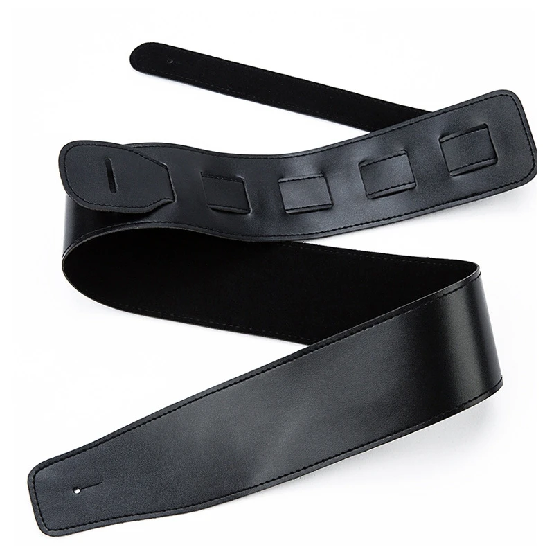 

10 Pcs Mono Input Jack for Guitar Bass 6.35mm Orange & 2x Premium Full Leather Guitar Strap Electric Guitar Strap
