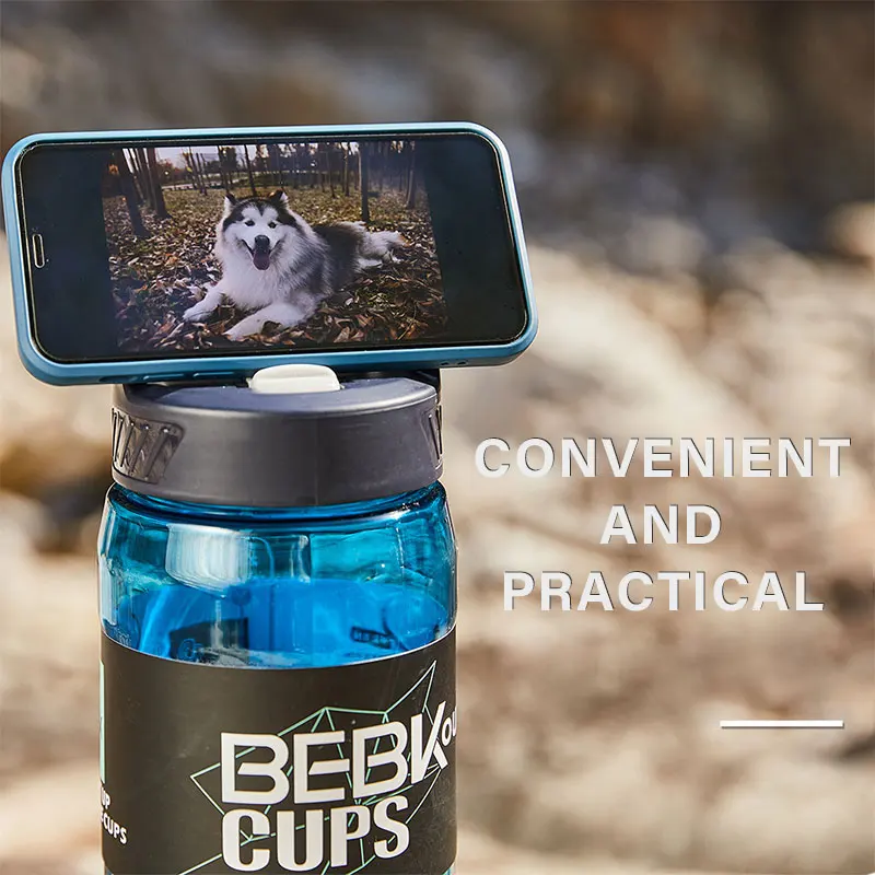 

1500ml Sports Water Bottle Large Capacity Fitness Outdoor Eco-friendly Plastic Straw Bottles Portable Shaker Space Cup BPA Free