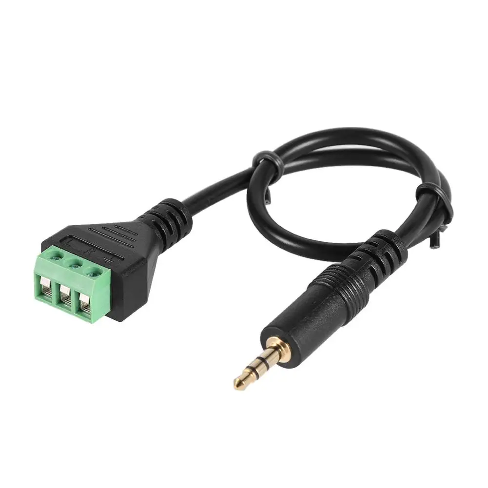 3 5 мм с золотым напылением полюс стерео штекер для 3Pin AV винт Аудио Видео щит 30 см