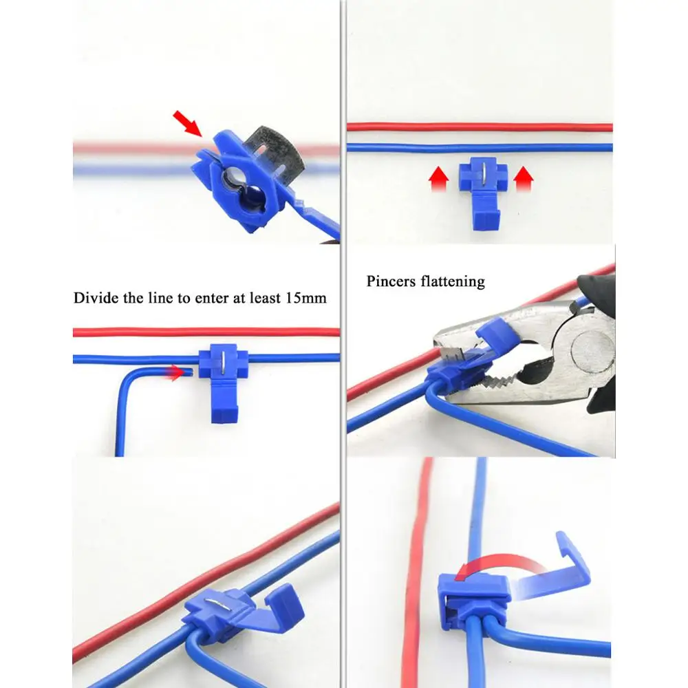 50Pcs Electrical Cable Connectors Fast Quick Splice Lock Wire Terminals Crimp 22-18 18-14 12-10AWG Connector | Обустройство дома