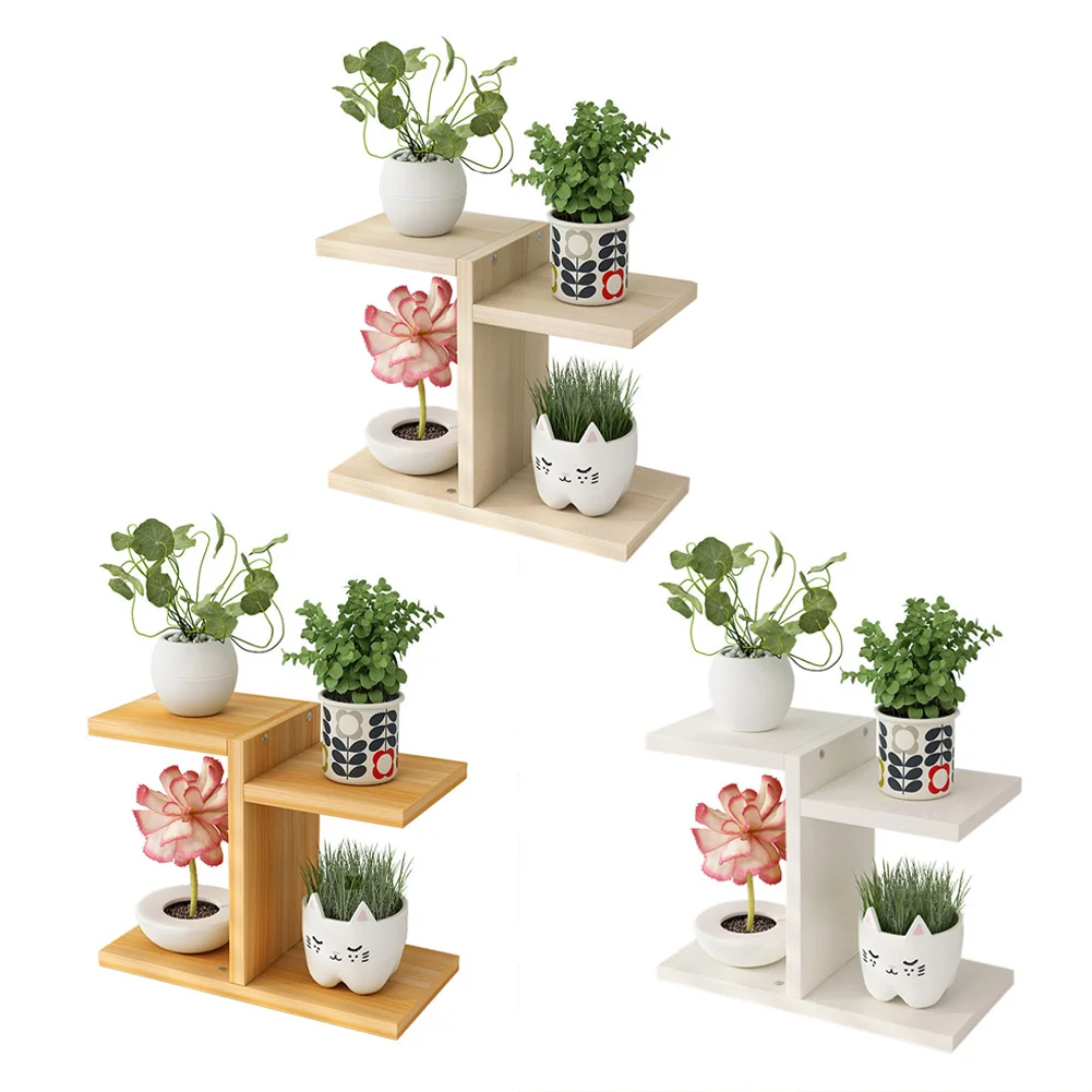 Вертикальная деревянная полка для растений 4 уровневый держатель цветочных