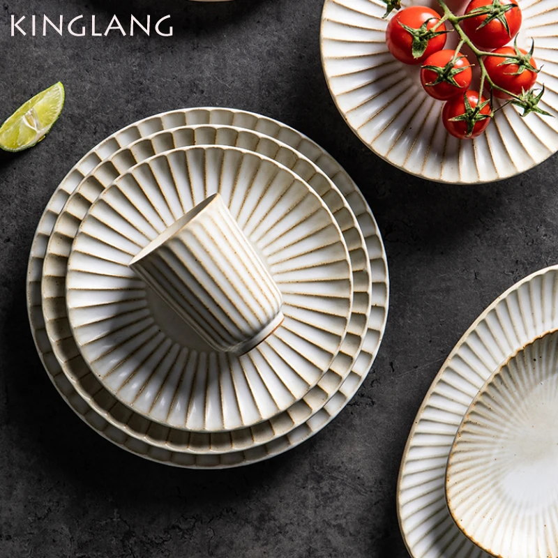 Креативная тарелка для стейка KINGLANG Jingdezhen домашнее блюдо завтрака пасты