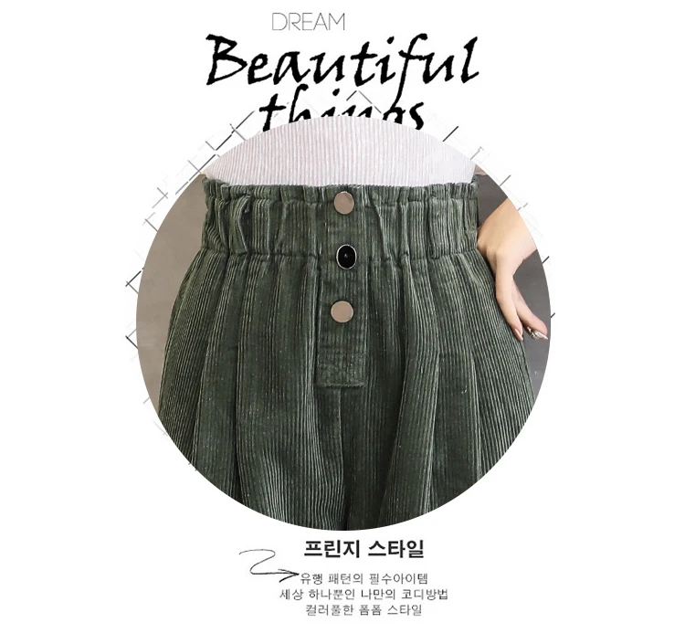 Women Corduroy Pants Vintage Casual Warm Woman Corduroy Trousers Loose Harem Pant S-5XLPlus Size Autumn Winter New Fashion