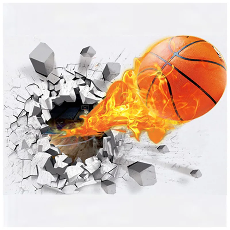 3D наклейки на стену для игры в футбол креативные спорт виниловые настенные