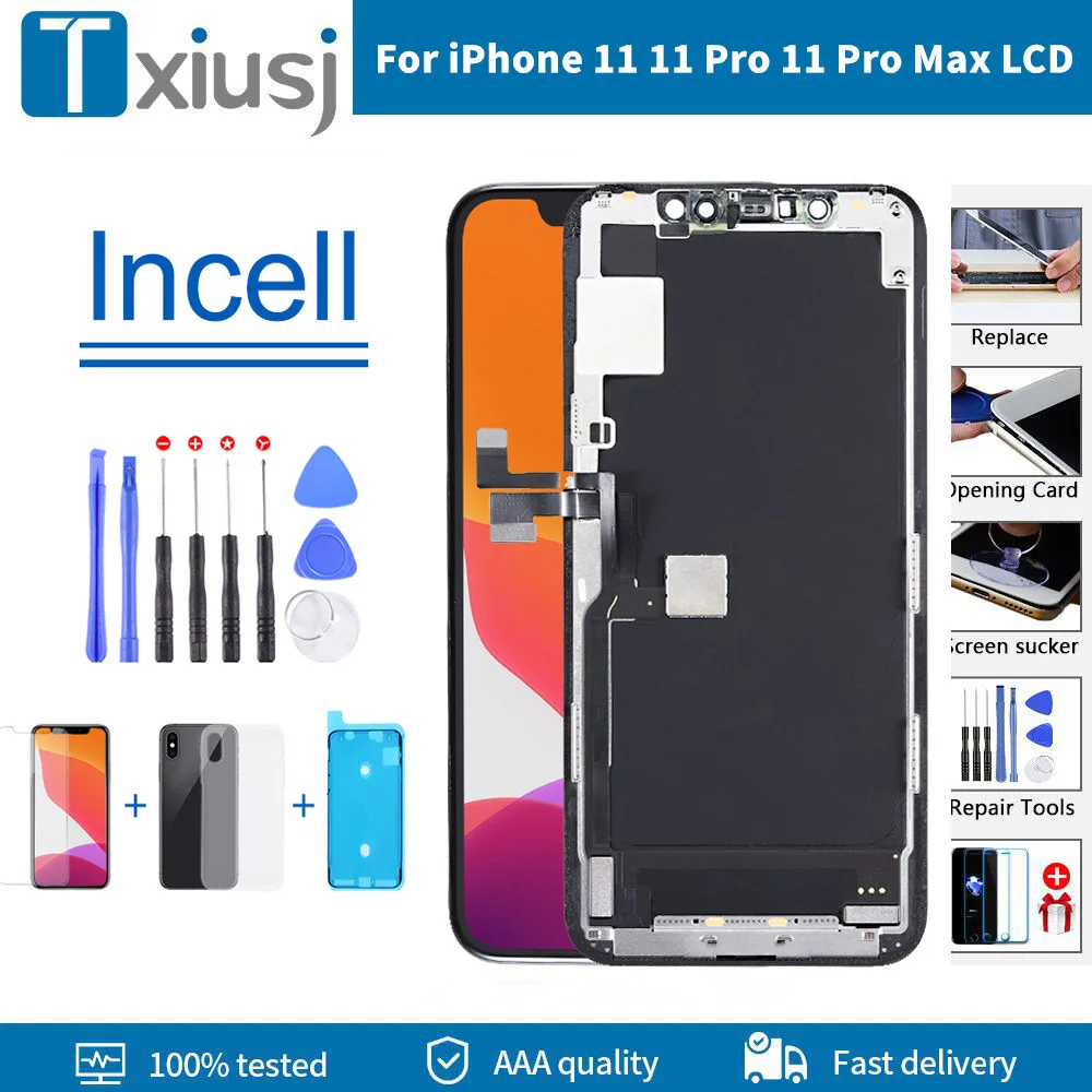 

Дисплей AAA + OLED для iPhone 11 11 Pro 11 Pro Max, ЖК-экран с 3D сенсорным экраном, сменный ЖК-экран для iPhone X 11, экран дисплея