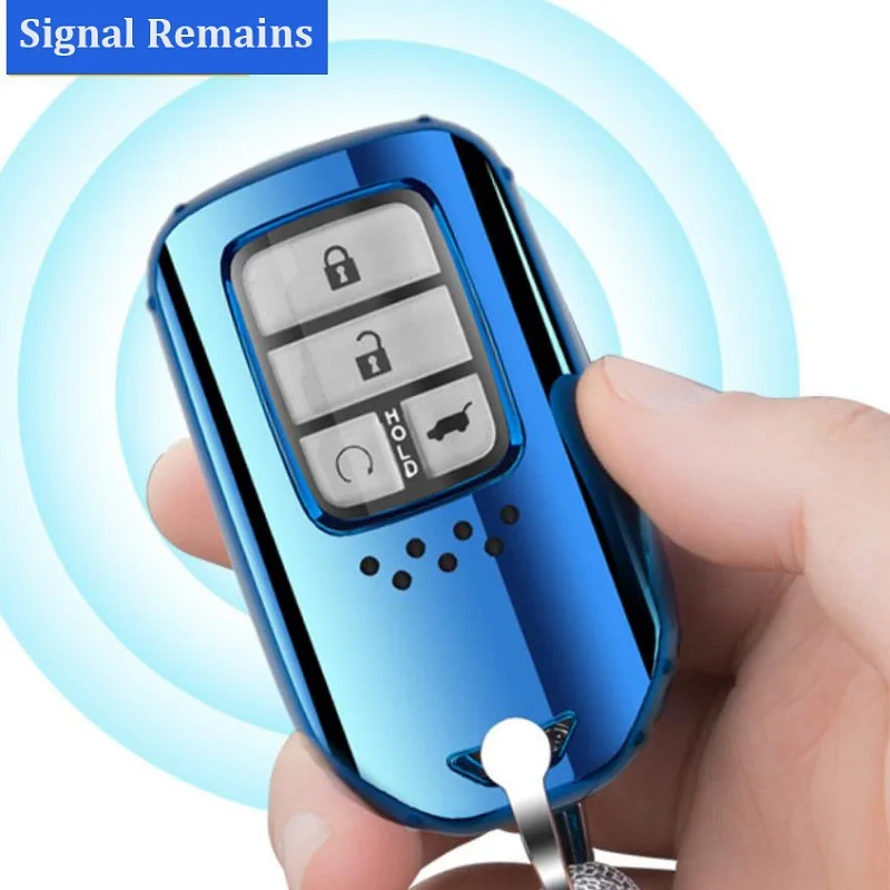 Чехол для автомобильного ключа из ТПУ защитный чехол с цепочкой ключей Honda