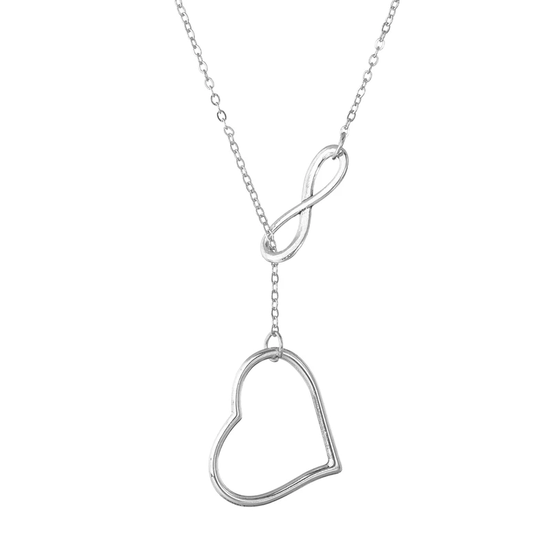 Модное повседневное ожерелье Бесконечность Крест Подвеска-аркан золотая