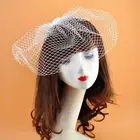 Фата для волос в горошек O7C1, винтажная элегантная Вуалетка в сеточку для невесты, черная сетчатая Вуалетка для волос