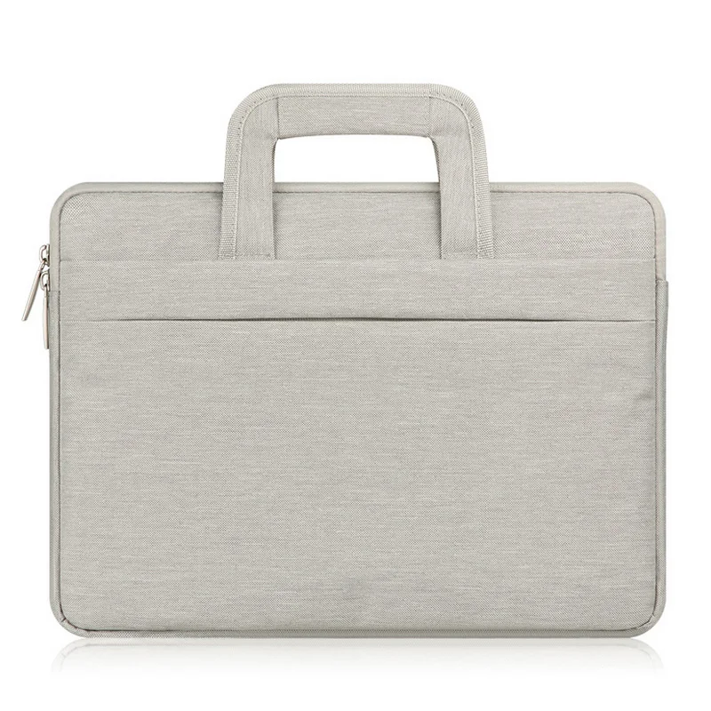 Light Grey Портативная сумка для хранения ноутбука с карманом сумка чехол для MacBook Air Pro retina 11 12 13 14 15 15,6 дюймов - Цвет: Light Grey