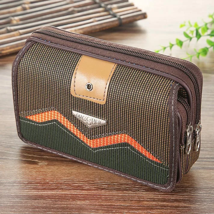 6 5 дюймов Fannypack застежки молнии для монет Кошельки карт держатель зажим денег