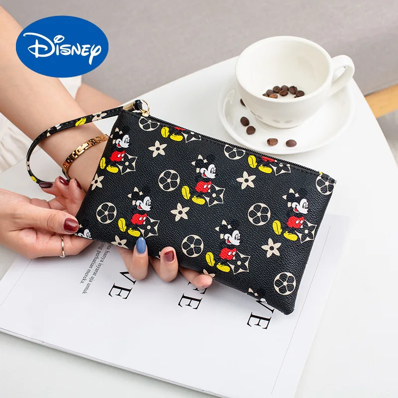

Disney 2021 New Ladies Wallet Bag European and American Clutch Bag Long Leather Bag Coin Purse Simple Rice Mouse Small Wallet