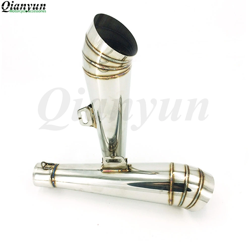 

Universal Motorcycle Exhaust Muffler Pipe Stainless Steel Exhaust Pipe with Removable For kawasaki zx6r zx9r zx10r zx12r z1000