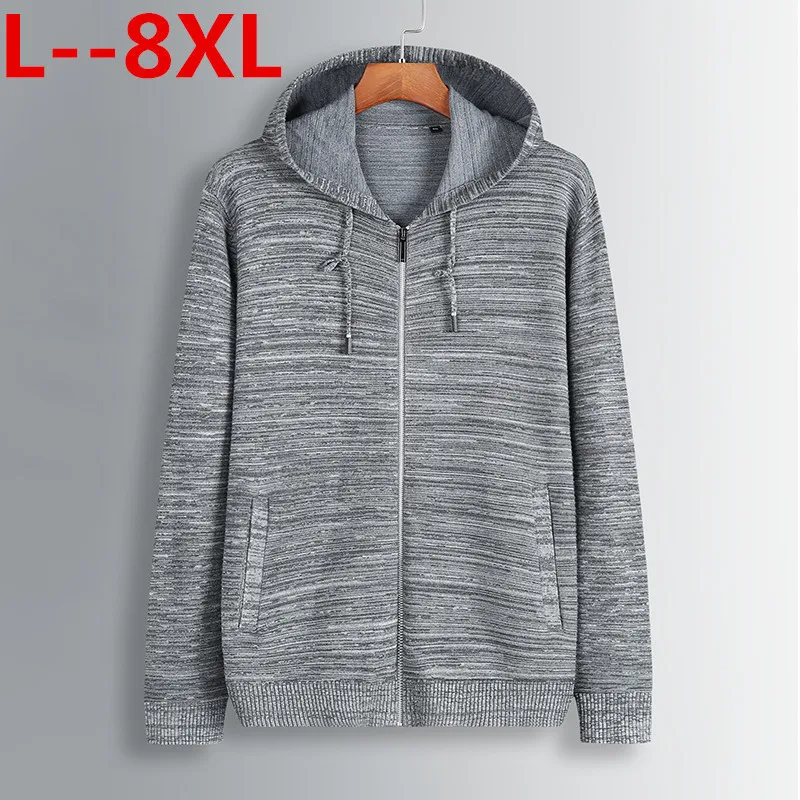 Мужские свитера размера плюс 8XL 6XL 5XL 4XL осенне зимний теплый кашемировый