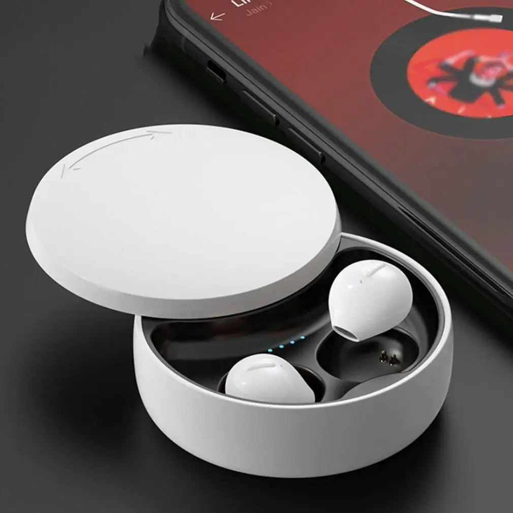 

Миниатюрные невидимые беспроводные наушники 5,0, Bluetooth-совместимые наушники-вкладыши, спортивные наушники с микрофоном, гарнитура для режим...