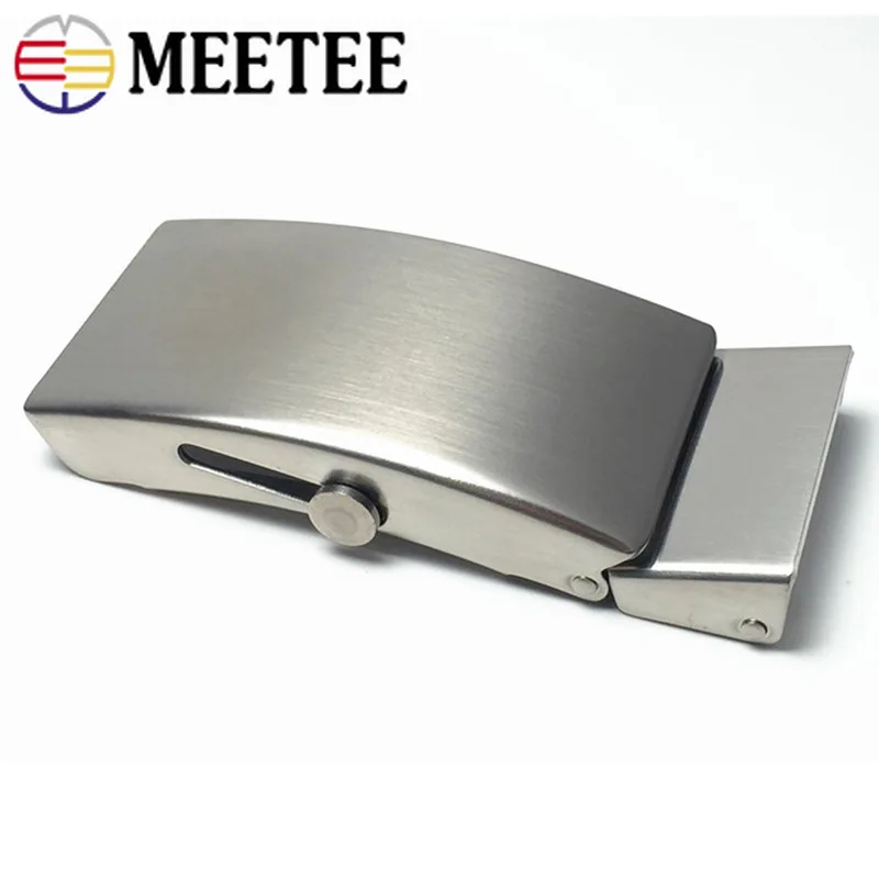 Meetee 1 шт./3 шт. 36 мм высококачественные пряжки для ремня из нержавеющей стали Мужские роликовые автоматические матовые поясные головки DIY кожевенное ремесло оборудование