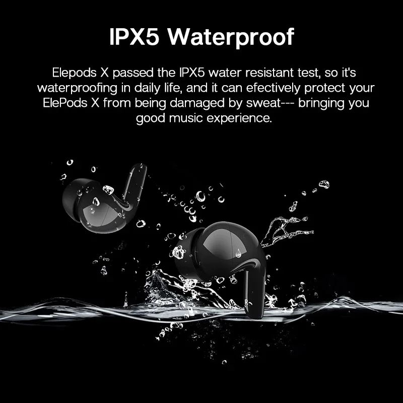 ELEPHONE Elepods X Active Noise Cancelling TWS Earbuds 30dB ANC Depth Feedforward + Feedback IPX5 Waterproof Bluetooth Earphones