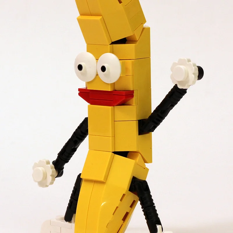 

Mini Dancing Yellow Banana building blocks robots Funny novelty Assemble Toys bricks Child birthday christmas day gifts