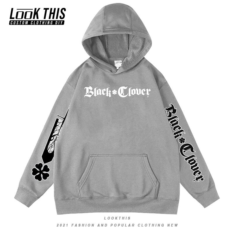 

Black Clover Cartoon Character Men's Anime Hoodies Sweatshirts Oversized Hoodie Funny Hooded Clothes Japanese Style Male Tops