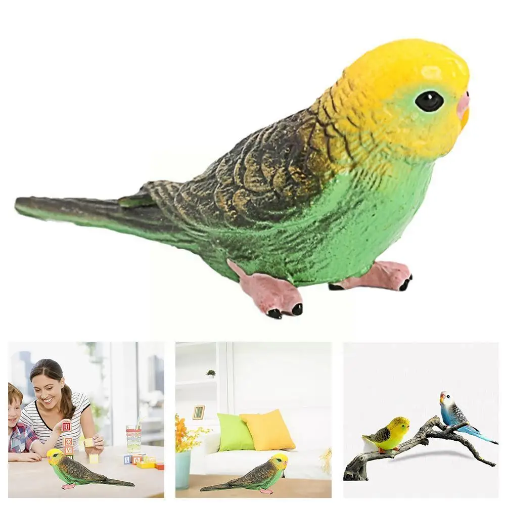 

New Simulation Parrot Miniature Landscape Decoration Props Lawn Bird Photography Home Artificial Ornament Animal Model Parr U8A6