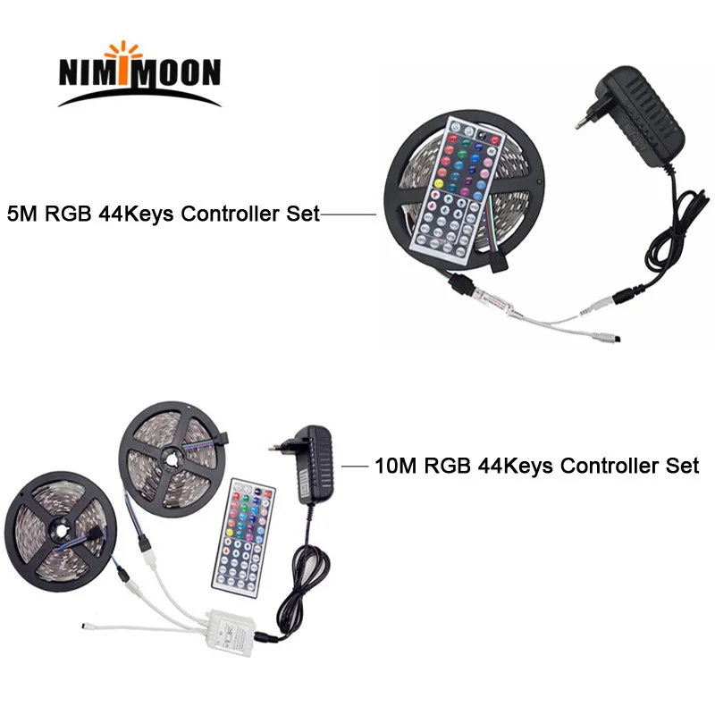 Светодиодная лента 5050 белая теплая RGB 5 м 10 Диодная 12 В светодиодный светильник с