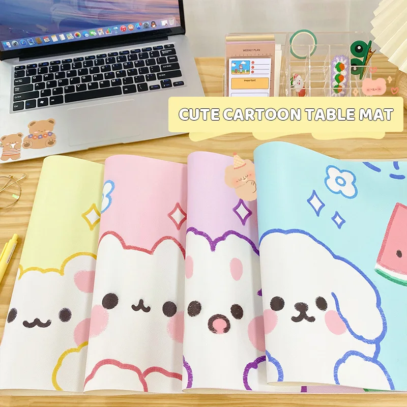 

Student Cute Cartoon Table Mat Large Mouse Pad Ins Girl Heart Office Learning Writing Pad Game Computer Pad Home Supplies