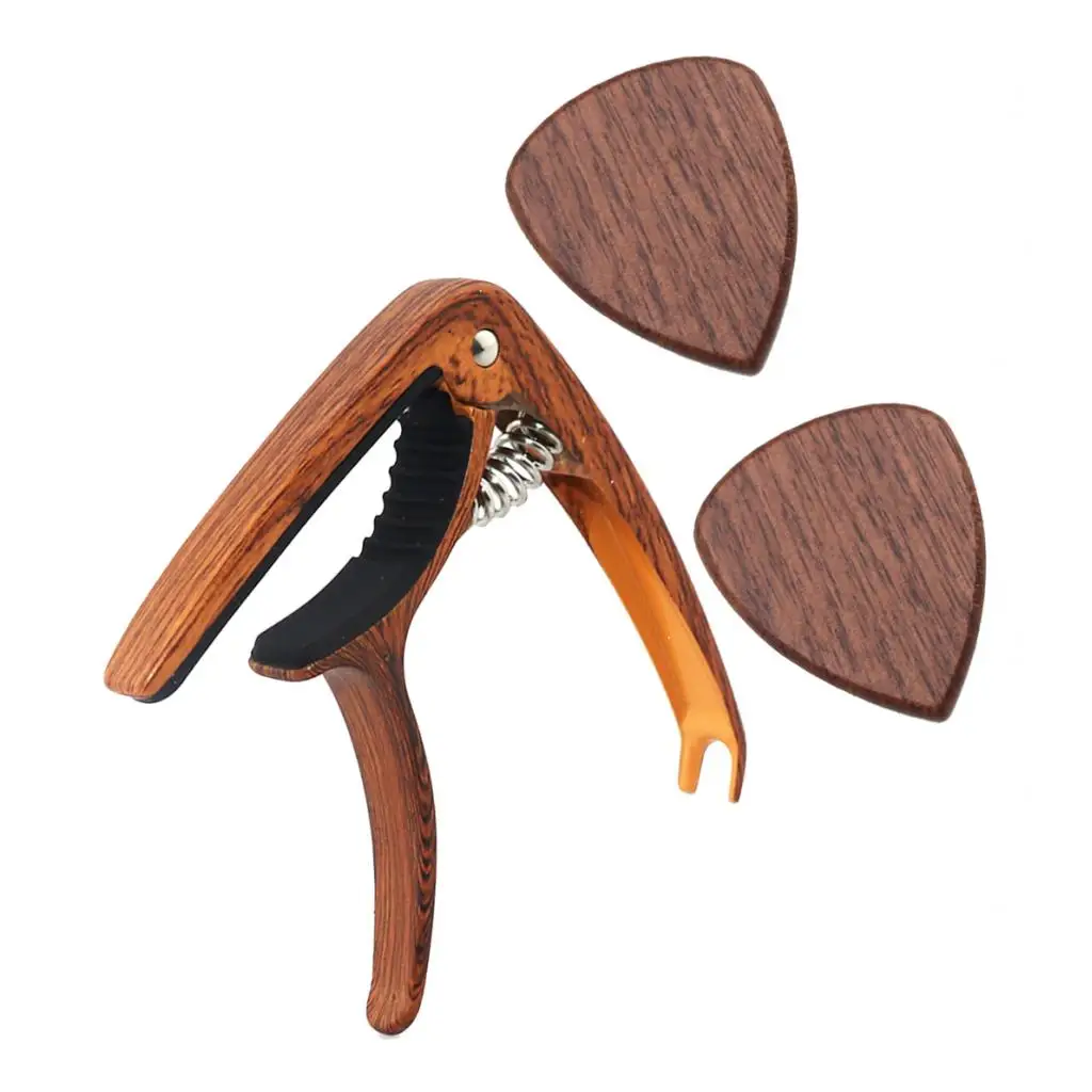 

Black Walnut Wood Guitar Picks 2pcs, Guitar Plectrums For Electric, Acoustic, or