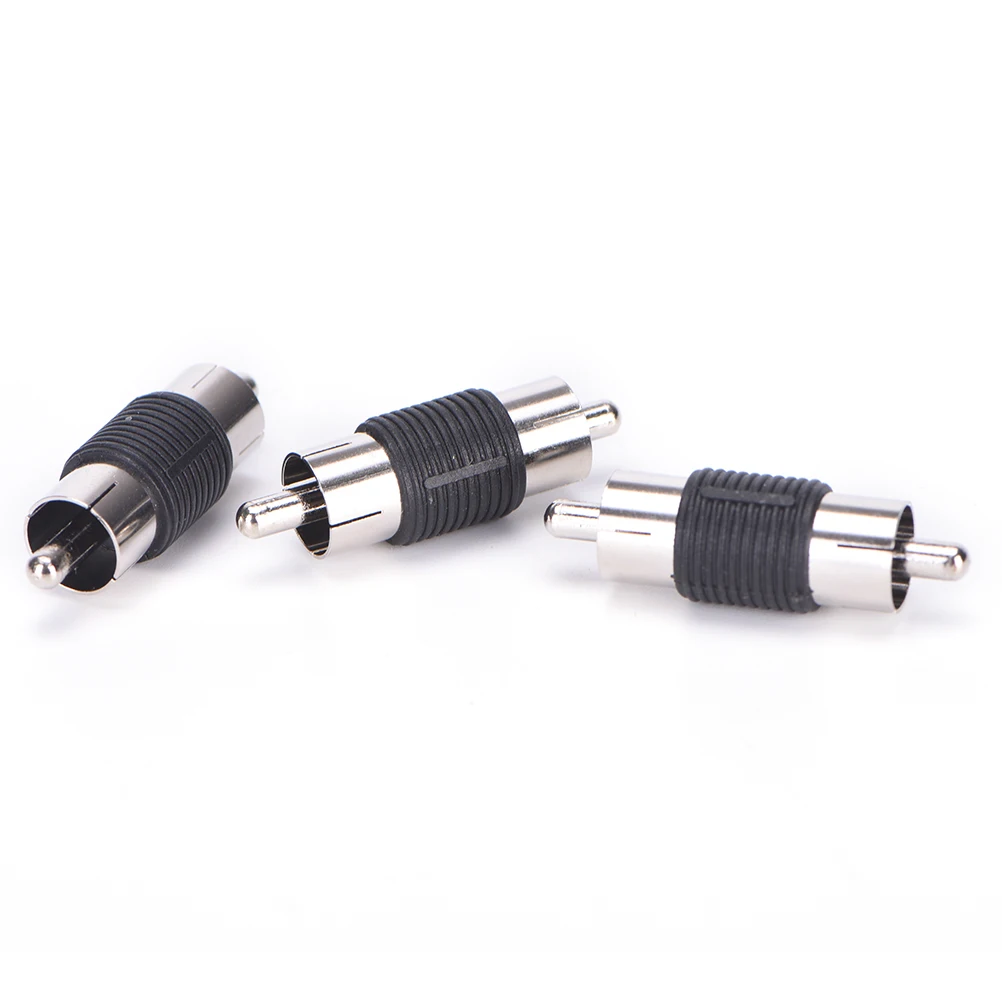 

6 Pcs Straight AV RCA Male to Male Connectors Couplers Adapters